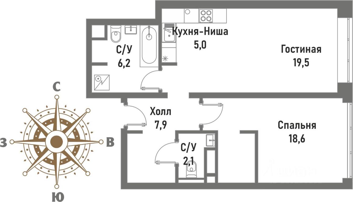 1-BD Apartment Sale, 59.3 sq. m. at Renessans, Rubtsovsko-Dvortsovaya Street, Moscow, Russia #1 1-BD Apartment Sale, 59.3 sq. m. at Renessans, Rubtsovsko-Dvortsovaya Street, Moscow, Russia #1