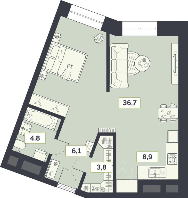 Apartment Sale, 60.8 sq. m. at Laym, Staroalekseyevskaya Street, 5А, Moscow, Russia #1 Apartment Sale, 60.8 sq. m. at Laym, Staroalekseyevskaya Street, 5А, Moscow, Russia #1