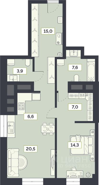 Продажа 1-комн. квартиры, 75,1 м² в ЖК «Лайм», Староалексеевская улица, 5А, Москва, Россия #1 Продажа 1-комн. квартиры, 75,1 м² в ЖК «Лайм», Староалексеевская улица, 5А, Москва, Россия #1