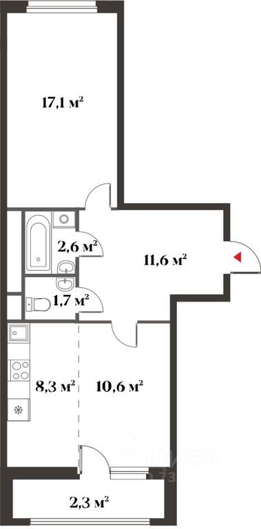 1-BD Apartment Sale, 51.9 sq. m. at 8 klenov, Novaya Moskovskaya ulitsa, Opalikha Microdistrict, Krasnogorsk, Moscow Region, Russia #1