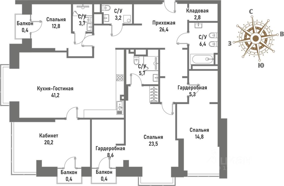 4-BD Apartment Sale, 175 sq. m. at Renessans, Rubtsovsko-Dvortsovaya Street, Moscow, Russia #1 4-BD Apartment Sale, 175 sq. m. at Renessans, Rubtsovsko-Dvortsovaya Street, Moscow, Russia #1