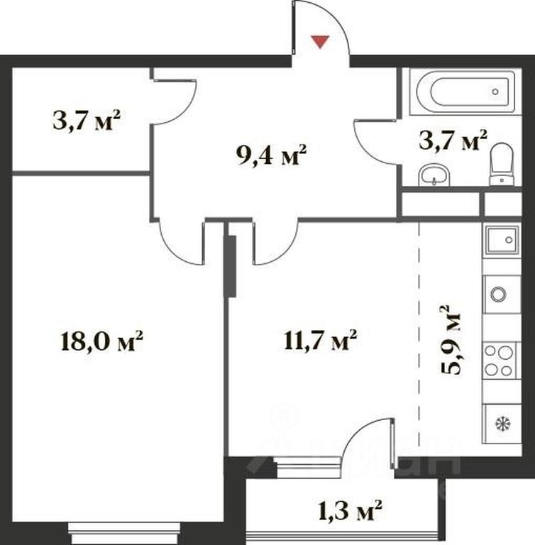 1-BD Apartment Sale, 52.4平方米 at 8 klenov, Novaya Moskovskaya ulitsa, Opalikha Microdistrict, Krasnogorsk, Moscow Region, Russia #1