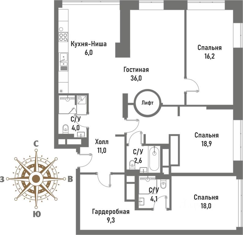 3-BD Apartment Sale, 161.7 sq. m. at Renessans, Rubtsovsko-Dvortsovaya Street, Moscow, Russia #1 3-BD Apartment Sale, 161.7 sq. m. at Renessans, Rubtsovsko-Dvortsovaya Street, Moscow, Russia #1