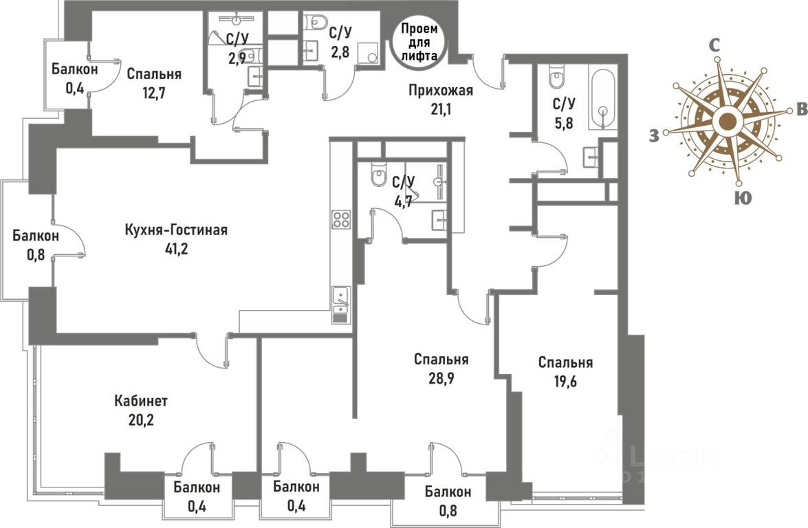 3-BD Apartment Sale, 192.8平方米 at Renessans, Rubtsovsko-Dvortsovaya Street, Moscow, Russia #1 3-BD Apartment Sale, 192.8平方米 at Renessans, Rubtsovsko-Dvortsovaya Street, Moscow, Russia #1