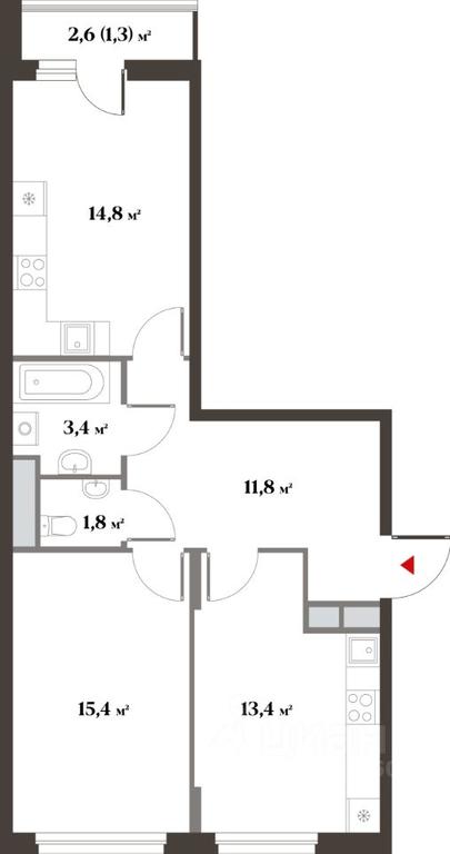 1-BD Apartment Sale, 61.3平方米 at 8 klenov, Novaya Moskovskaya ulitsa, Opalikha Microdistrict, Krasnogorsk, Moscow Region, Russia #1 1-BD Apartment Sale, 61.3平方米 at 8 klenov, Novaya Moskovskaya ulitsa, Opalikha Microdistrict, Krasnogorsk, Moscow Region, Russia #1