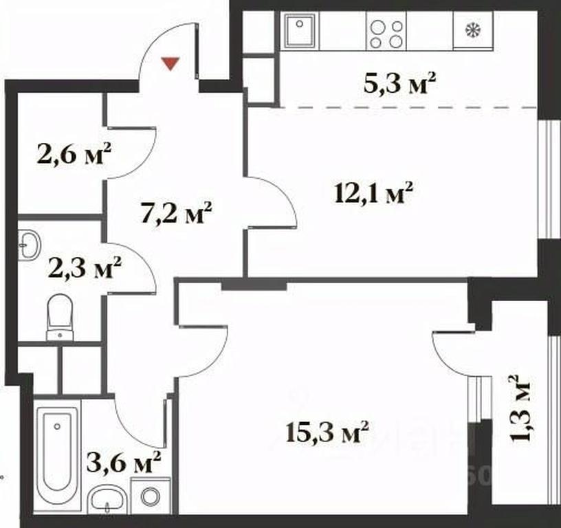 1-BD Apartment Sale, 48.5 sq. m. at 8 klenov, Novaya Moskovskaya ulitsa, Opalikha Microdistrict, Krasnogorsk, Moscow Region, Russia #1