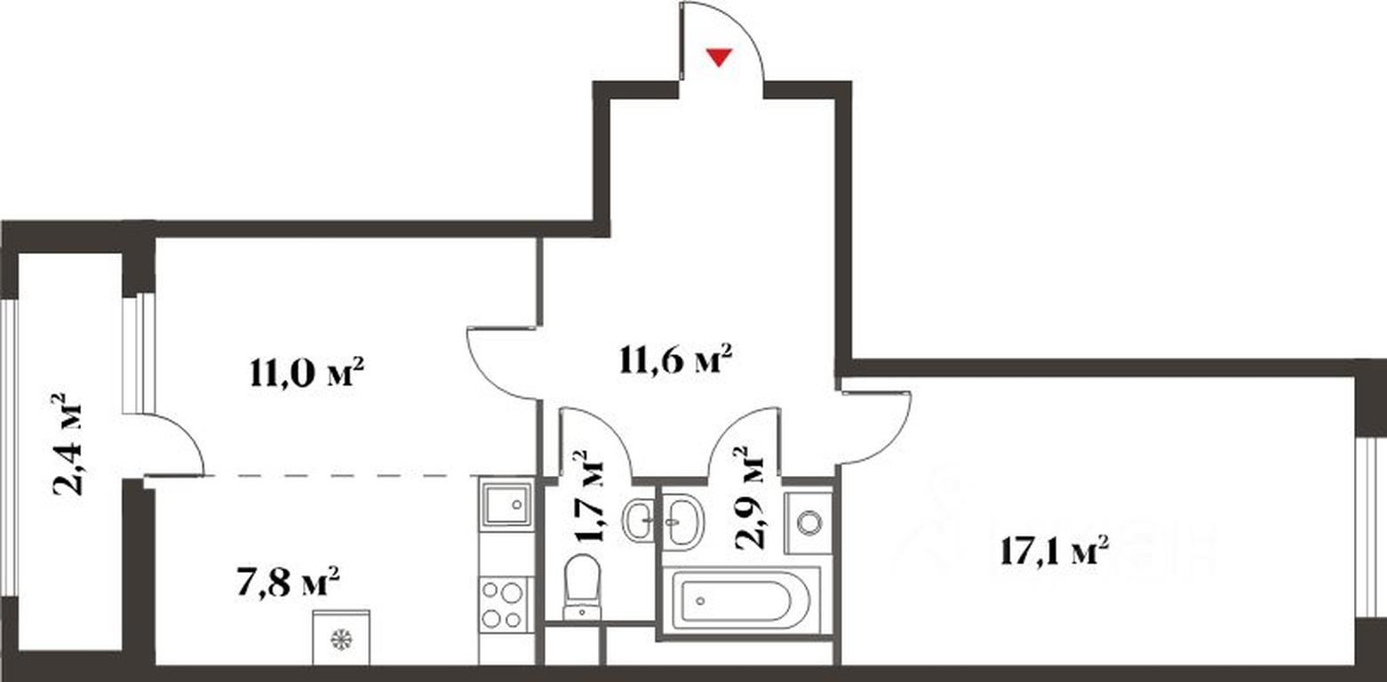 1-BD Apartment Sale, 52.2 sq. m. at 8 klenov, Novaya Moskovskaya ulitsa, Opalikha Microdistrict, Krasnogorsk, Moscow Region, Russia #2