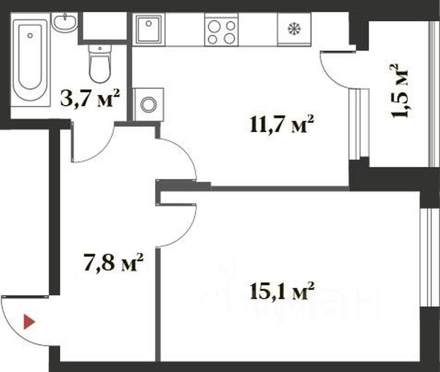 Apartment Sale, 38.4 sq. m. at 8 klenov, Novaya Moskovskaya ulitsa, Opalikha Microdistrict, Krasnogorsk, Moscow Region, Russia #1