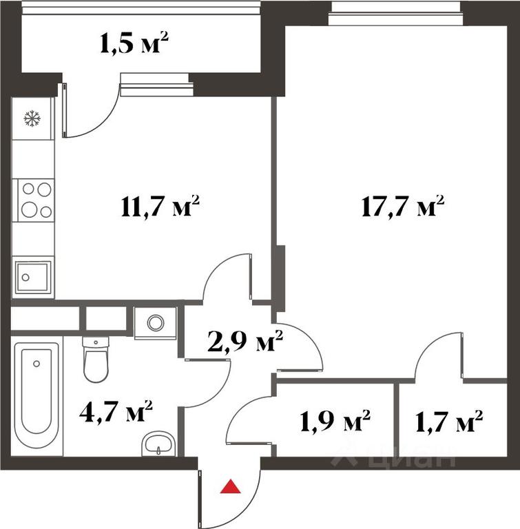 Apartment Sale, 40.6 sq. m. at 8 klenov, Novaya Moskovskaya ulitsa, Opalikha Microdistrict, Krasnogorsk, Moscow Region, Russia #2 Apartment Sale, 40.6 sq. m. at 8 klenov, Novaya Moskovskaya ulitsa, Opalikha Microdistrict, Krasnogorsk, Moscow Region, Russia #2