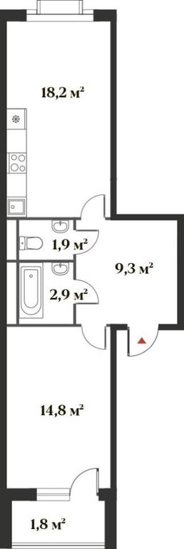 Продажа квартиры, 47,3 м² в ЖК «8 кленов», Новая Московская улица, микрорайон Опалиха, Красногорск, Московская область, Россия #1 Продажа квартиры, 47,3 м² в ЖК «8 кленов», Новая Московская улица, микрорайон Опалиха, Красногорск, Московская область, Россия #1