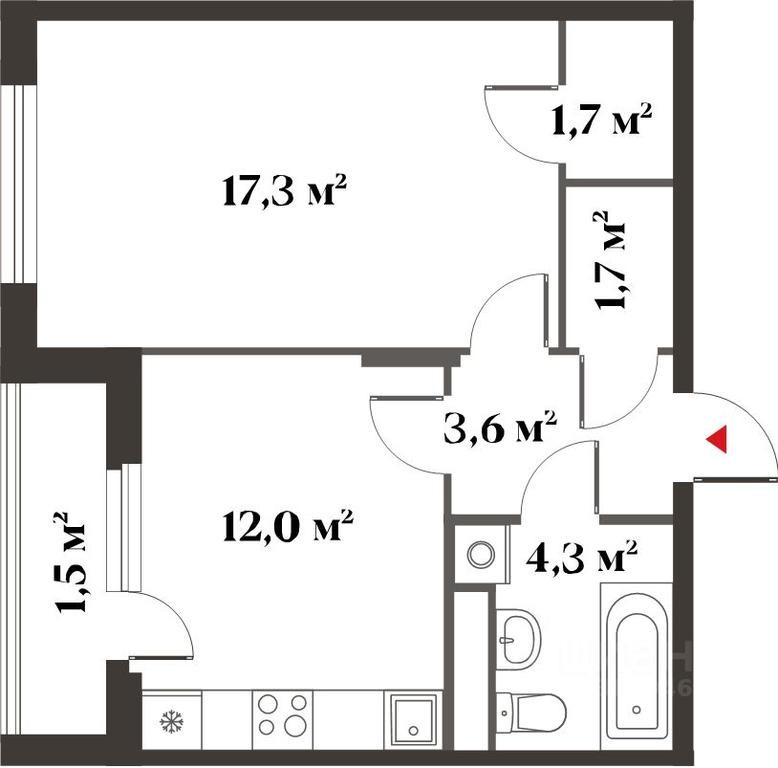 Apartment Sale, 40.5平方米 at 8 klenov, Novaya Moskovskaya ulitsa, Opalikha Microdistrict, Krasnogorsk, Moscow Region, Russia #2 Apartment Sale, 40.5平方米 at 8 klenov, Novaya Moskovskaya ulitsa, Opalikha Microdistrict, Krasnogorsk, Moscow Region, Russia #2