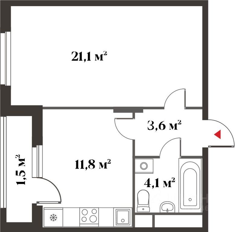 Apartment Sale, 40.6 sq. m. at 8 klenov, Novaya Moskovskaya ulitsa, Opalikha Microdistrict, Krasnogorsk, Moscow Region, Russia #1