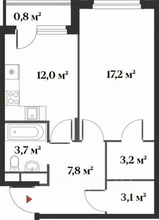Apartment Sale, 45.1 sq. m. at 8 klenov, Novaya Moskovskaya ulitsa, Opalikha Microdistrict, Krasnogorsk, Moscow Region, Russia #1