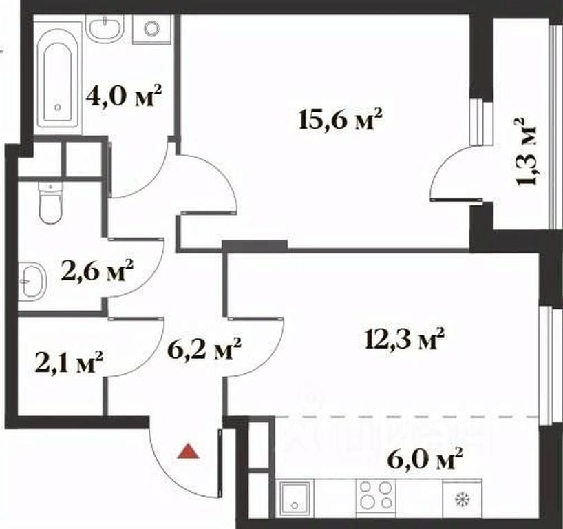 1-BD Apartment Sale, 47.2平方米 at 8 klenov, Novaya Moskovskaya ulitsa, Opalikha Microdistrict, Krasnogorsk, Moscow Region, Russia #1