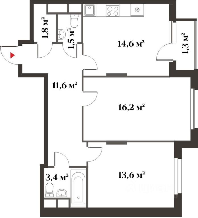 1-BD Apartment Sale, 62.7 sq. m. at 8 klenov, Novaya Moskovskaya ulitsa, Opalikha Microdistrict, Krasnogorsk, Moscow Region, Russia #2
