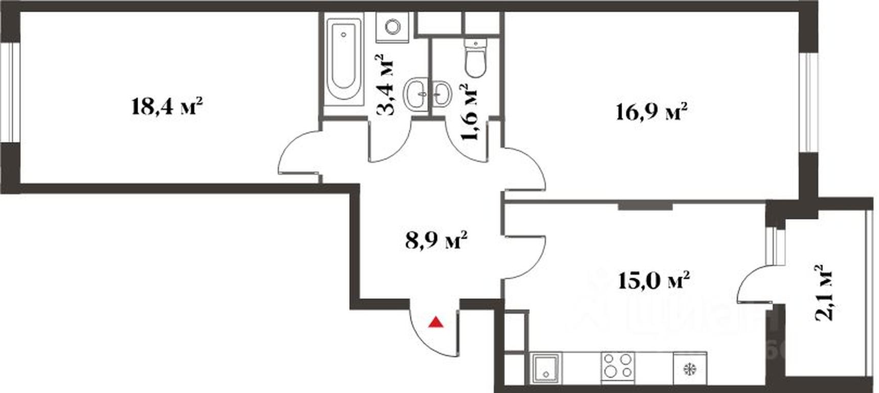 1-BD Apartment Sale, 64.1 sq. m. at 8 klenov, Novaya Moskovskaya ulitsa, Opalikha Microdistrict, Krasnogorsk, Moscow Region, Russia #1