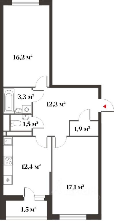 1-BD Apartment Sale, 64.5 sq. m. at 8 klenov, Novaya Moskovskaya ulitsa, Opalikha Microdistrict, Krasnogorsk, Moscow Region, Russia #1