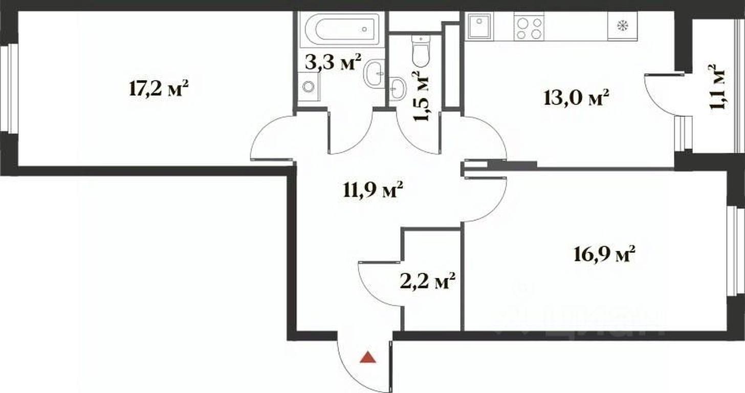 1-BD Apartment Sale, 66平方米 at 8 klenov, Novaya Moskovskaya ulitsa, Opalikha Microdistrict, Krasnogorsk, Moscow Region, Russia #1
