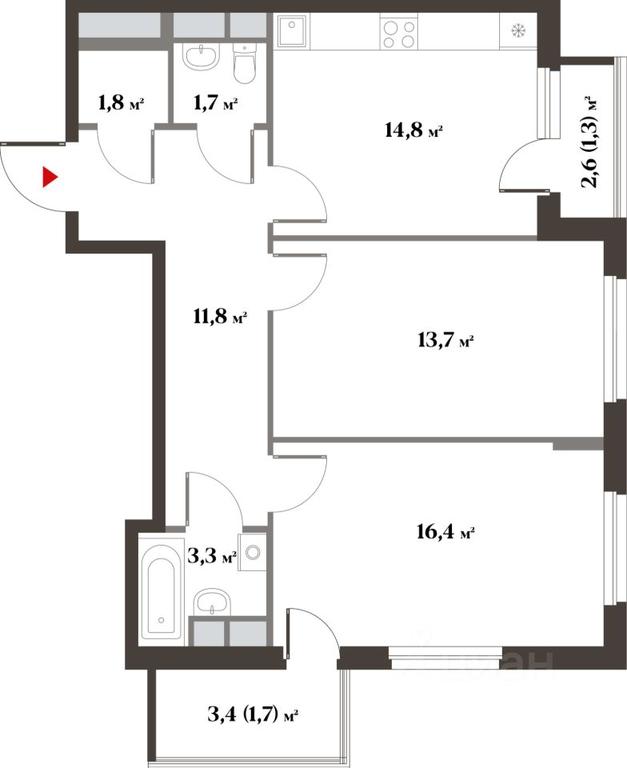1-BD Apartment Sale, 66.5平方米 at 8 klenov, Novaya Moskovskaya ulitsa, Opalikha Microdistrict, Krasnogorsk, Moscow Region, Russia #1 1-BD Apartment Sale, 66.5平方米 at 8 klenov, Novaya Moskovskaya ulitsa, Opalikha Microdistrict, Krasnogorsk, Moscow Region, Russia #1