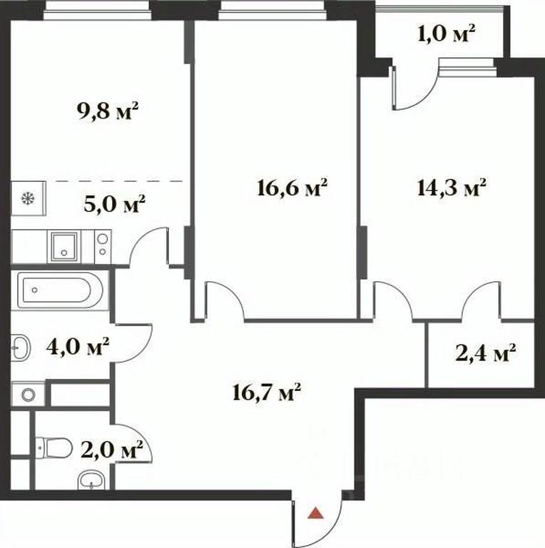 2-BD Apartment Sale, 70.8 sq. m. at 8 klenov, Novaya Moskovskaya ulitsa, Opalikha Microdistrict, Krasnogorsk, Moscow Region, Russia #1