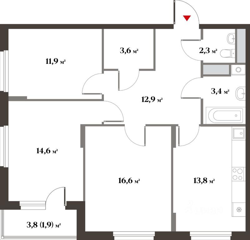 2-BD Apartment Sale, 80 sq. m. at 8 klenov, Novaya Moskovskaya ulitsa, Opalikha Microdistrict, Krasnogorsk, Moscow Region, Russia #1