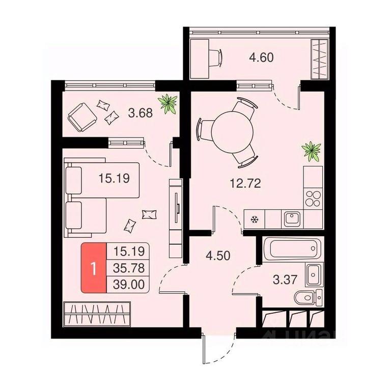 Apartment Sale, 39平方米 at Khimki Taym, mikrorayon Planernaya, Khimki, Moscow Region, Russia #1 Apartment Sale, 39平方米 at Khimki Taym, mikrorayon Planernaya, Khimki, Moscow Region, Russia #1