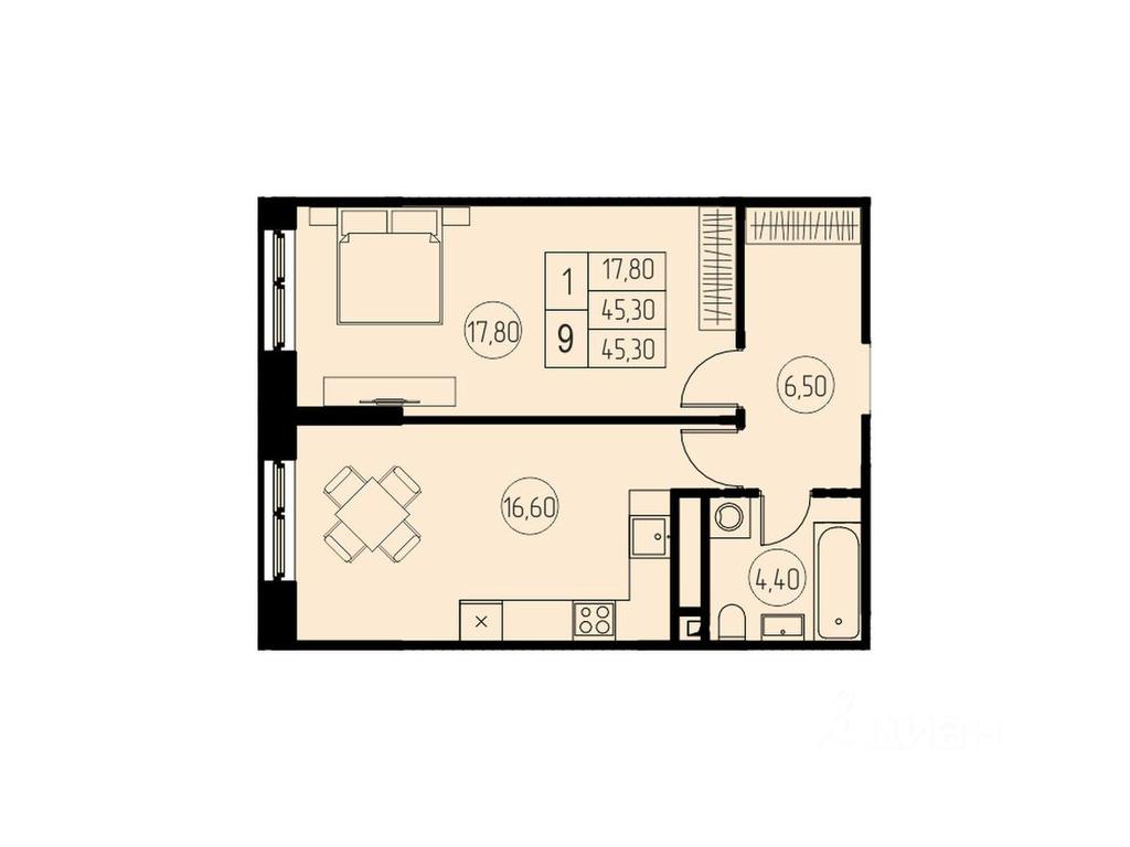 Apartment Sale, 45.3 sq. m. at 7 nebo, Pisarevskaya ulitsa, Pushkino, Moscow Region, Russia #1 Apartment Sale, 45.3 sq. m. at 7 nebo, Pisarevskaya ulitsa, Pushkino, Moscow Region, Russia #1