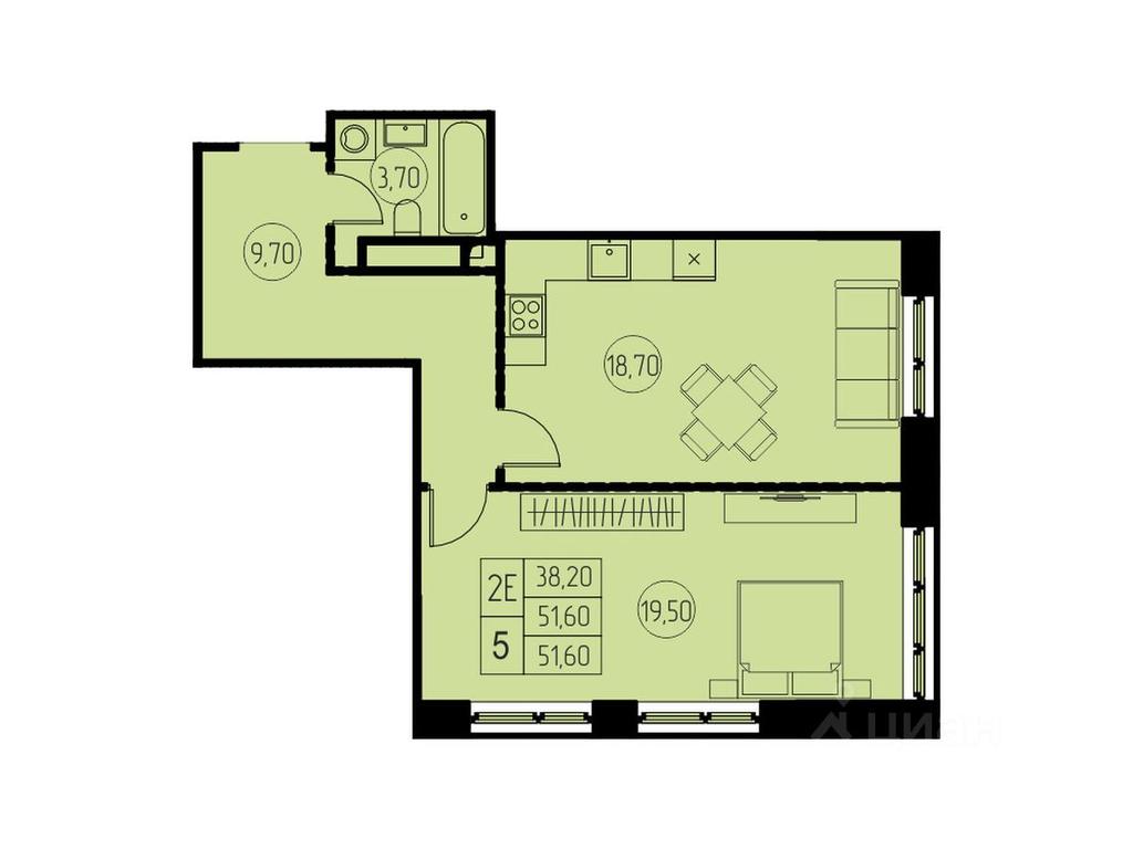 1-BD Apartment Sale, 51.6平方米 at 7 nebo, Pisarevskaya ulitsa, Pushkino, Moscow Region, Russia #1 1-BD Apartment Sale, 51.6平方米 at 7 nebo, Pisarevskaya ulitsa, Pushkino, Moscow Region, Russia #1