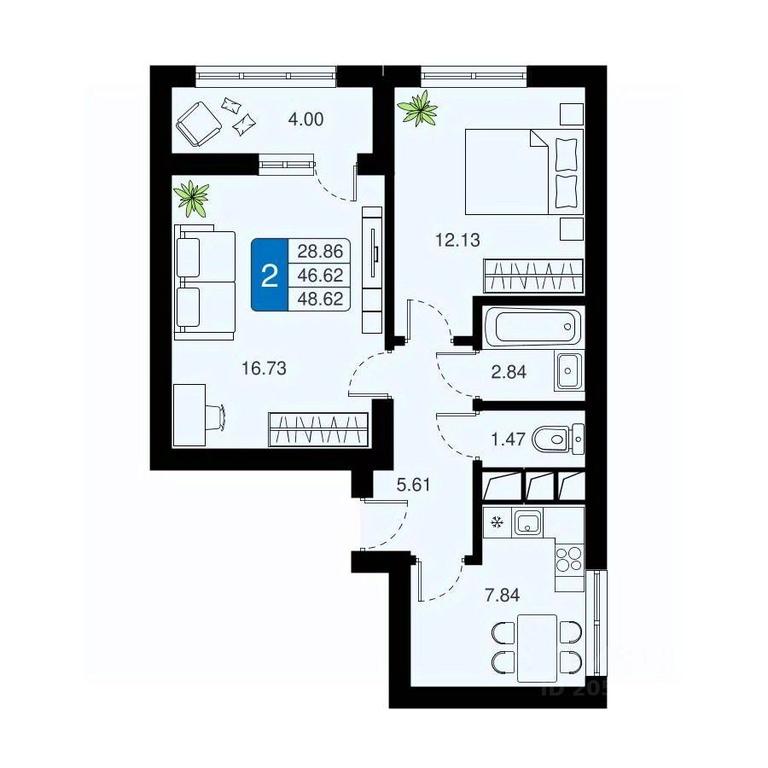 1-BD Apartment Sale, 48.62平方米 at Khimki Taym, mikrorayon Planernaya, Khimki, Moscow Region, Russia #1 1-BD Apartment Sale, 48.62平方米 at Khimki Taym, mikrorayon Planernaya, Khimki, Moscow Region, Russia #1
