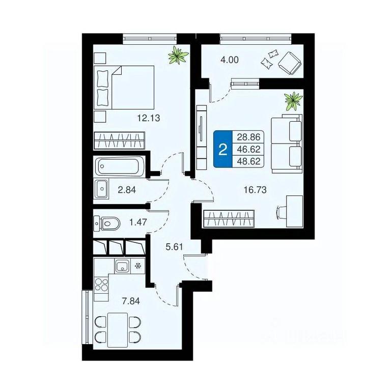 1-BD Apartment Sale, 48.62平方米 at Khimki Taym, mikrorayon Planernaya, Khimki, Moscow Region, Russia #1 1-BD Apartment Sale, 48.62平方米 at Khimki Taym, mikrorayon Planernaya, Khimki, Moscow Region, Russia #1