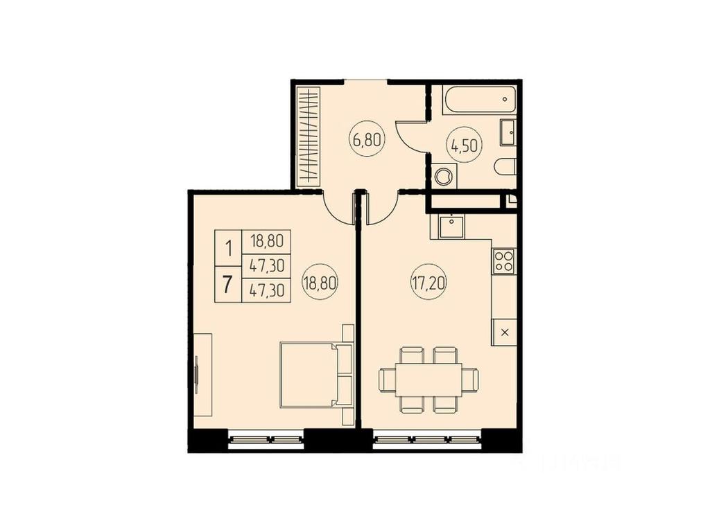 Apartment Sale, 47.3 sq. m. at 7 nebo, Pisarevskaya ulitsa, Pushkino, Moscow Region, Russia #1 Apartment Sale, 47.3 sq. m. at 7 nebo, Pisarevskaya ulitsa, Pushkino, Moscow Region, Russia #1