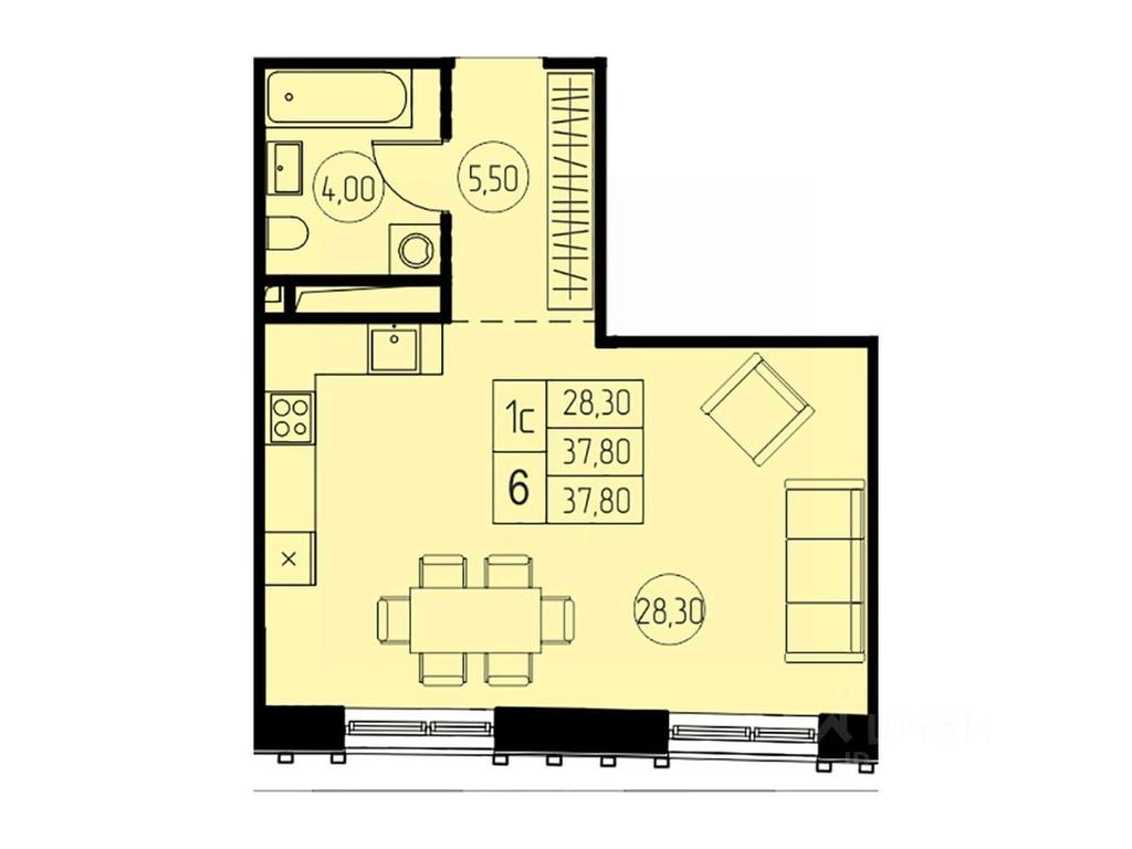 Apartment Sale, 37.8 sq. m. at 7 nebo, Pisarevskaya ulitsa, Pushkino, Moscow Region, Russia #1 Apartment Sale, 37.8 sq. m. at 7 nebo, Pisarevskaya ulitsa, Pushkino, Moscow Region, Russia #1