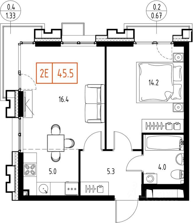 1-BD Apartment Sale, 45.5平方米 at Skolkovo ONE, Zarechnaya ulitsa, rabochiy posyolok Zarechye, Odintsovskiy Urban District, Moscow Region, Russia #1 1-BD Apartment Sale, 45.5平方米 at Skolkovo ONE, Zarechnaya ulitsa, rabochiy posyolok Zarechye, Odintsovskiy Urban District, Moscow Region, Russia #1
