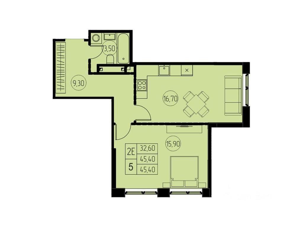 1-BD Apartment Sale, 45.4平方米 at 7 nebo, Pisarevskaya ulitsa, Pushkino, Moscow Region, Russia #1 1-BD Apartment Sale, 45.4平方米 at 7 nebo, Pisarevskaya ulitsa, Pushkino, Moscow Region, Russia #1