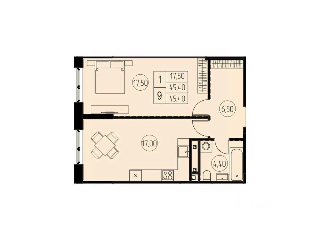 Apartment Sale, 45.4 sq. m. at 7 nebo, Pisarevskaya ulitsa, Pushkino, Moscow Region, Russia #1 Apartment Sale, 45.4 sq. m. at 7 nebo, Pisarevskaya ulitsa, Pushkino, Moscow Region, Russia #1