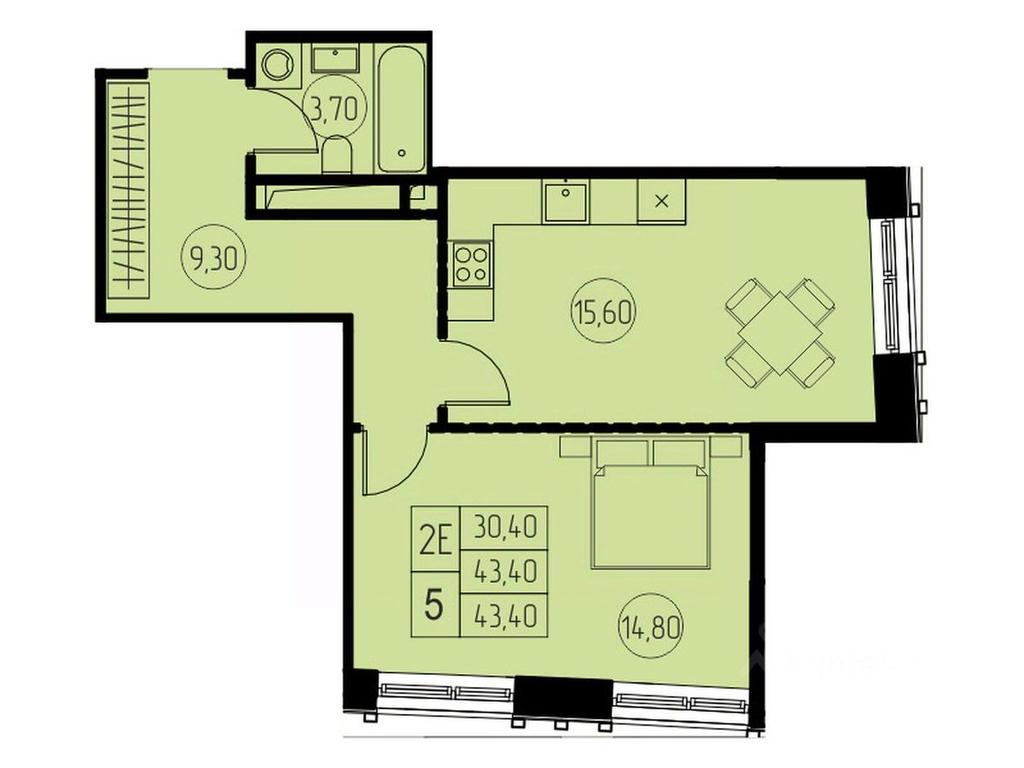 1-BD Apartment Sale, 43.4 sq. m. at 7 nebo, Pisarevskaya ulitsa, Pushkino, Moscow Region, Russia #1 1-BD Apartment Sale, 43.4 sq. m. at 7 nebo, Pisarevskaya ulitsa, Pushkino, Moscow Region, Russia #1