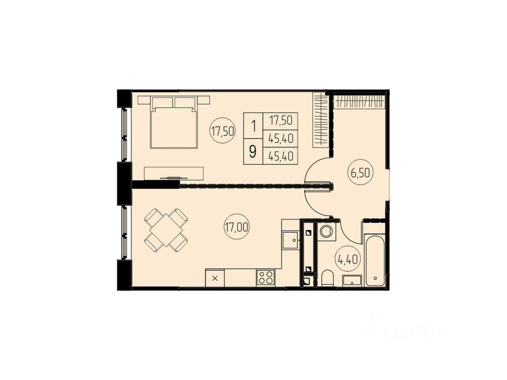 Apartment Sale, 45.4 sq. m. at 7 nebo, Pisarevskaya ulitsa, Pushkino, Moscow Region, Russia #1 Apartment Sale, 45.4 sq. m. at 7 nebo, Pisarevskaya ulitsa, Pushkino, Moscow Region, Russia #1