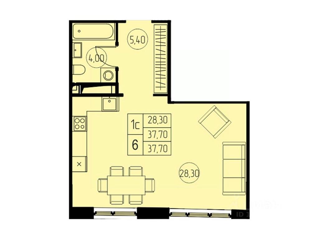 Apartment Sale, 37.7 sq. m. at 7 nebo, Pisarevskaya ulitsa, Pushkino, Moscow Region, Russia #1 Apartment Sale, 37.7 sq. m. at 7 nebo, Pisarevskaya ulitsa, Pushkino, Moscow Region, Russia #1