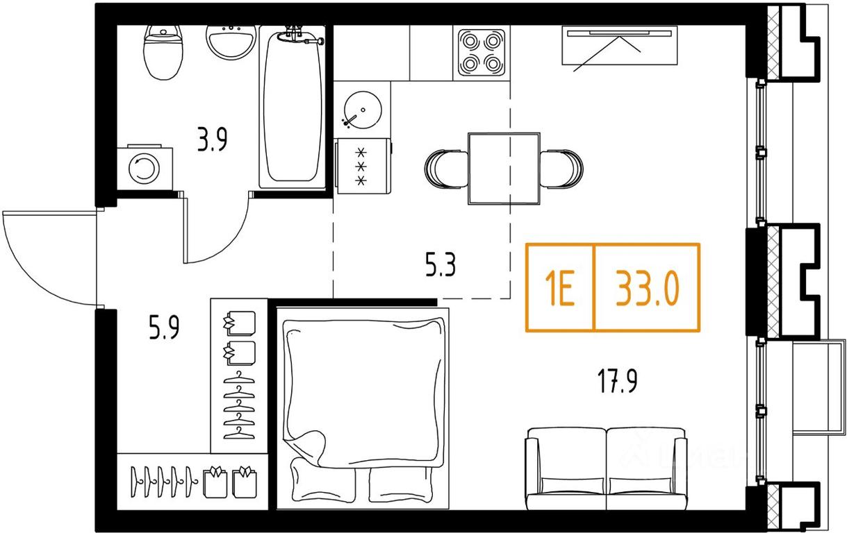 Apartment Sale, 33平方米 at Skolkovo ONE, Zarechnaya ulitsa, rabochiy posyolok Zarechye, Odintsovskiy Urban District, Moscow Region, Russia #1 Apartment Sale, 33平方米 at Skolkovo ONE, Zarechnaya ulitsa, rabochiy posyolok Zarechye, Odintsovskiy Urban District, Moscow Region, Russia #1