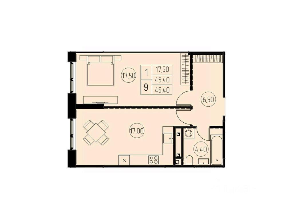 Apartment Sale, 45.4 sq. m. at 7 nebo, Pisarevskaya ulitsa, Pushkino, Moscow Region, Russia #1 Apartment Sale, 45.4 sq. m. at 7 nebo, Pisarevskaya ulitsa, Pushkino, Moscow Region, Russia #1