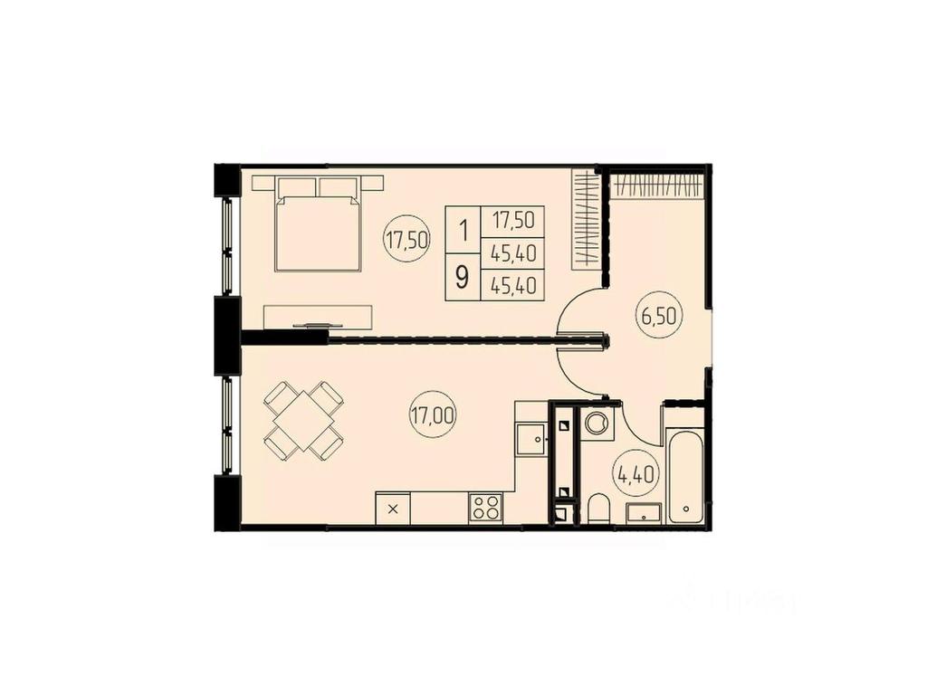 Apartment Sale, 45.4 sq. m. at 7 nebo, Pisarevskaya ulitsa, Pushkino, Moscow Region, Russia #1 Apartment Sale, 45.4 sq. m. at 7 nebo, Pisarevskaya ulitsa, Pushkino, Moscow Region, Russia #1