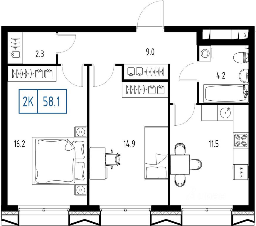 1-BD Apartment Sale, 58.1 sq. m. at Skolkovo ONE, Zarechnaya ulitsa, rabochiy posyolok Zarechye, Odintsovskiy Urban District, Moscow Region, Russia #1 1-BD Apartment Sale, 58.1 sq. m. at Skolkovo ONE, Zarechnaya ulitsa, rabochiy posyolok Zarechye, Odintsovskiy Urban District, Moscow Region, Russia #1