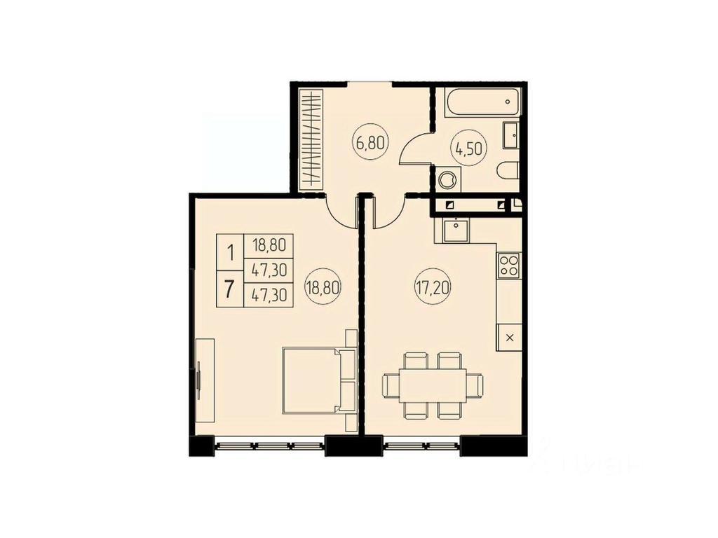Apartment Sale, 47.3 sq. m. at 7 nebo, Pisarevskaya ulitsa, Pushkino, Moscow Region, Russia #1 Apartment Sale, 47.3 sq. m. at 7 nebo, Pisarevskaya ulitsa, Pushkino, Moscow Region, Russia #1