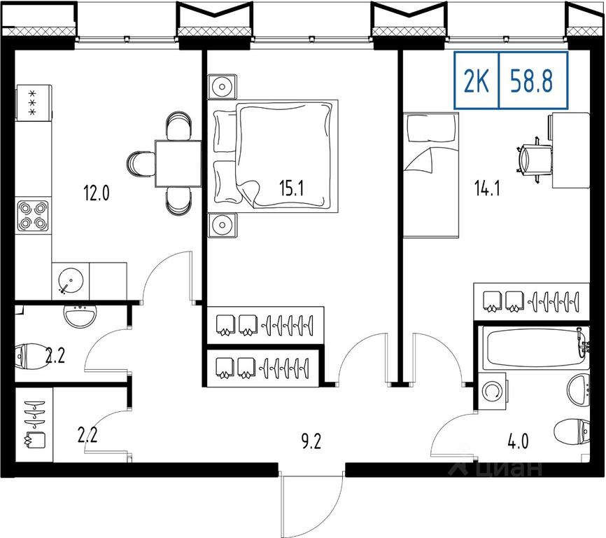 1-BD Apartment Sale, 58.8 sq. m. at Skolkovo ONE, Zarechnaya ulitsa, rabochiy posyolok Zarechye, Odintsovskiy Urban District, Moscow Region, Russia #1 1-BD Apartment Sale, 58.8 sq. m. at Skolkovo ONE, Zarechnaya ulitsa, rabochiy posyolok Zarechye, Odintsovskiy Urban District, Moscow Region, Russia #1