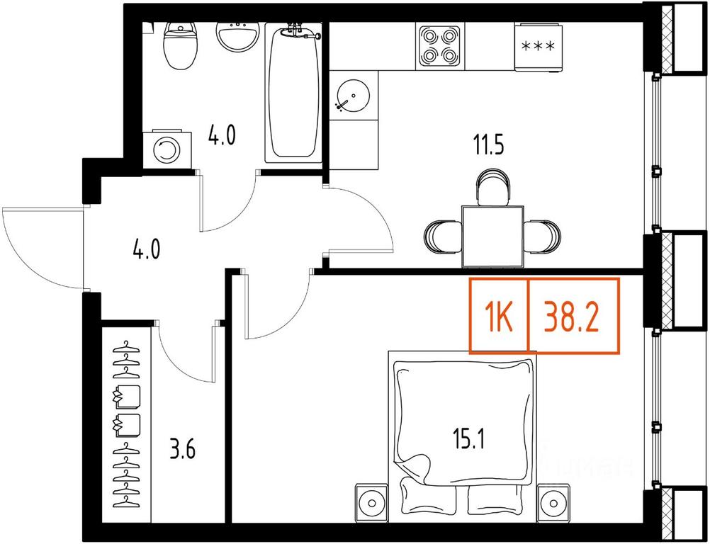 Apartment Sale, 38.2平方米 at Skolkovo ONE, Zarechnaya ulitsa, rabochiy posyolok Zarechye, Odintsovskiy Urban District, Moscow Region, Russia #1 Apartment Sale, 38.2平方米 at Skolkovo ONE, Zarechnaya ulitsa, rabochiy posyolok Zarechye, Odintsovskiy Urban District, Moscow Region, Russia #1