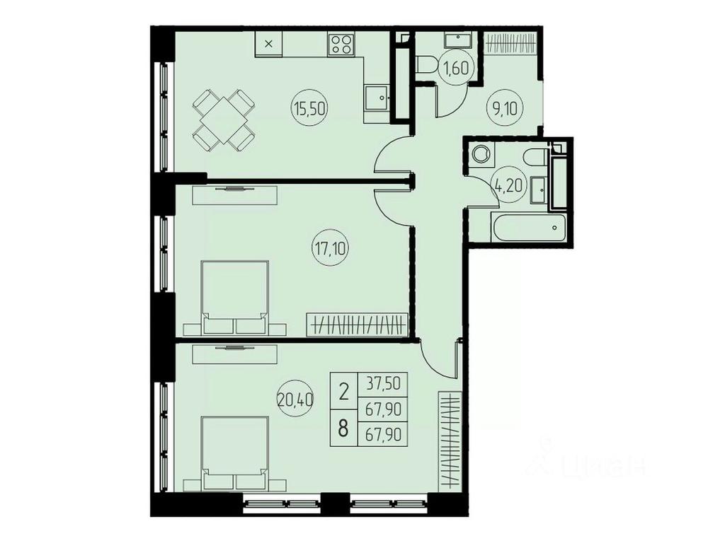 1-BD Apartment Sale, 67.9 sq. m. at 7 nebo, Pisarevskaya ulitsa, Pushkino, Moscow Region, Russia #1 1-BD Apartment Sale, 67.9 sq. m. at 7 nebo, Pisarevskaya ulitsa, Pushkino, Moscow Region, Russia #1