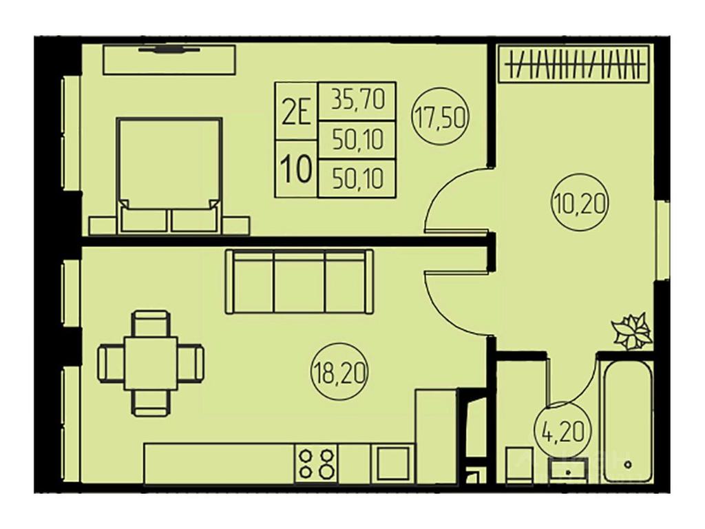 1-BD Apartment Sale, 50.1 sq. m. at 31 kvartal, Naberezhnaya ulitsa, Pushkino, Moscow Region, Russia #1 1-BD Apartment Sale, 50.1 sq. m. at 31 kvartal, Naberezhnaya ulitsa, Pushkino, Moscow Region, Russia #1