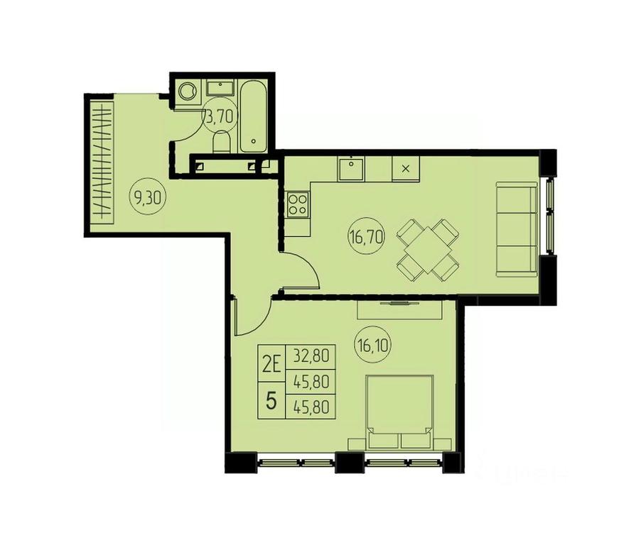 1-BD Apartment Sale, 45.8 sq. m. at 7 nebo, Pisarevskaya ulitsa, Pushkino, Moscow Region, Russia #1 1-BD Apartment Sale, 45.8 sq. m. at 7 nebo, Pisarevskaya ulitsa, Pushkino, Moscow Region, Russia #1