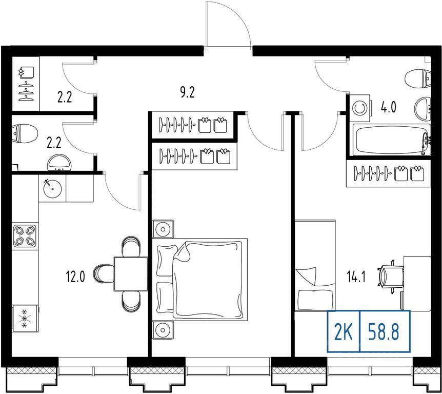1-BD Apartment Sale, 58.8平方米 at Skolkovo ONE, Zarechnaya ulitsa, rabochiy posyolok Zarechye, Odintsovskiy Urban District, Moscow Region, Russia #1 1-BD Apartment Sale, 58.8平方米 at Skolkovo ONE, Zarechnaya ulitsa, rabochiy posyolok Zarechye, Odintsovskiy Urban District, Moscow Region, Russia #1
