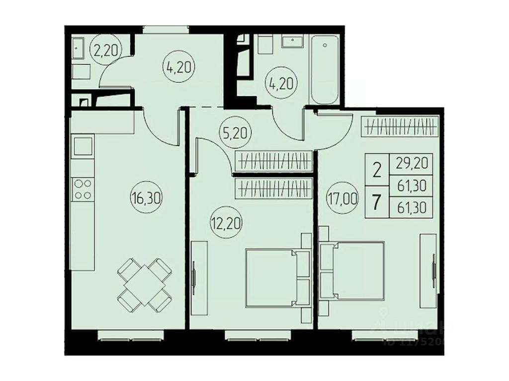 1-BD Apartment Sale, 61.3 sq. m. at 31 kvartal, Naberezhnaya ulitsa, Pushkino, Moscow Region, Russia #1 1-BD Apartment Sale, 61.3 sq. m. at 31 kvartal, Naberezhnaya ulitsa, Pushkino, Moscow Region, Russia #1